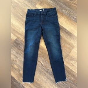 Old Navy Rockstar Super Skinny Ankle Mid-Rise Dark Blue Jeans Women’s Size 6